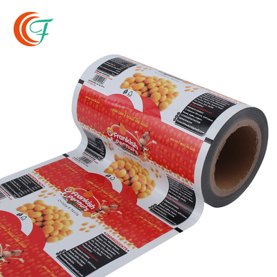 El cacahuete Bean Snack Packaging Film Moisture impermeabiliza la impresión flexible de empaquetado de la categoría alimenticia del rollo plástico