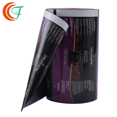 Película de empaquetado del papel de aluminio de la película 0.08m m de la alta barrera del polvo del café que lamina el rollo plástico