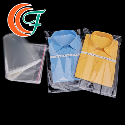 Bolso respirable claro de la camiseta de encargo OPP del logotipo que embala el bolso auto-adhesivo