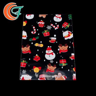 Sello auto-adhesivo de empaquetado del bolso del regalo OPP de la Navidad flexible