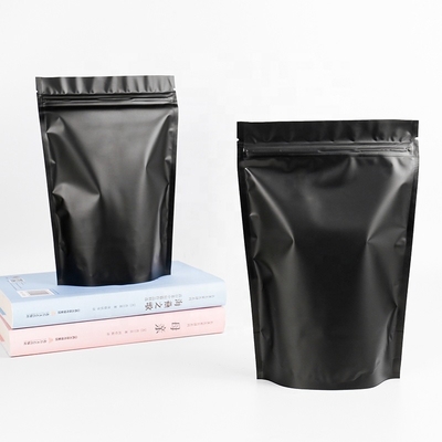Bolsas de embalaje de productos de color negro con cremallera Bolsas de plástico reutilizables