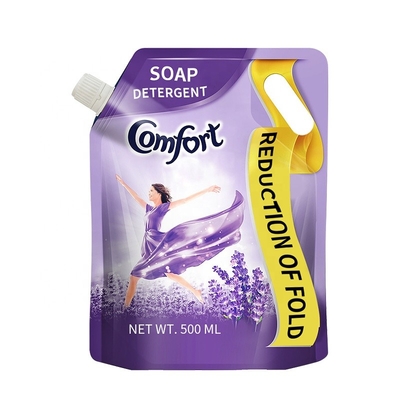 Bolsa de plástico de alta barrera de 500 ml de detergente para ropa con embalaje de bolsa de soporte de boca